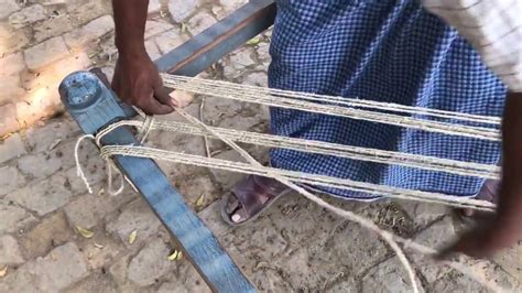 making of indian village style traditional “charpai” beginning making of jute bed youtube