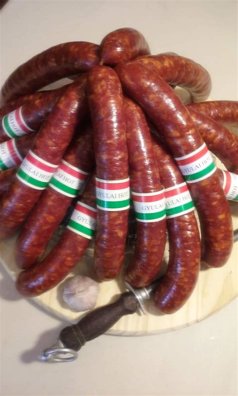 mild pork country sausage füstölt kolbász csabai kolbász hungarian meat market
