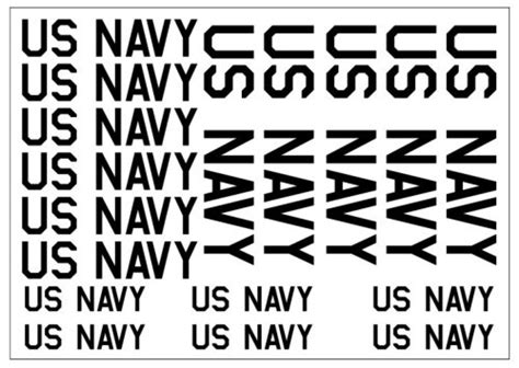Usntext Becc Us Navy Lettering Set