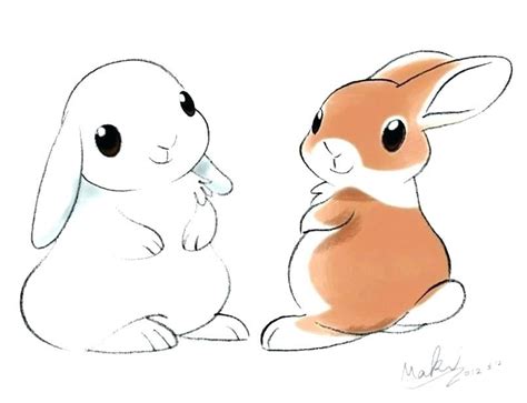Cartoon Cute Simple Bunny Drawing