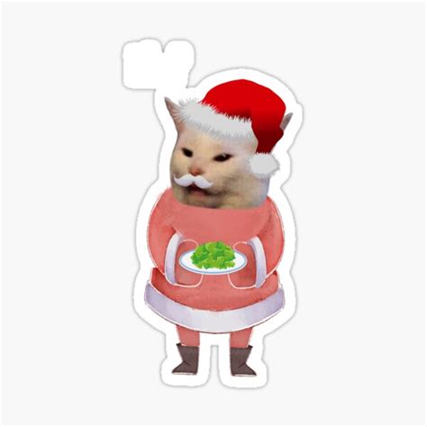 Smudge The Cat Christmas Funny Memes Sticker For Sale By Misoukill