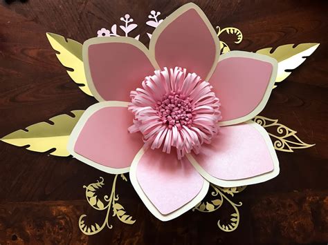 Pdf Petal 15 Printable Paper Flowers Template Diy Trace N Cut Etsy