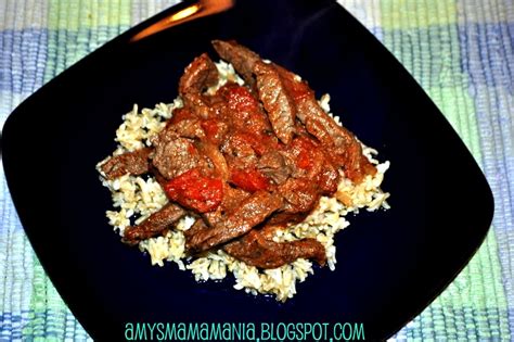 Amy S Mama Mania Sirloin Strips Over Rice