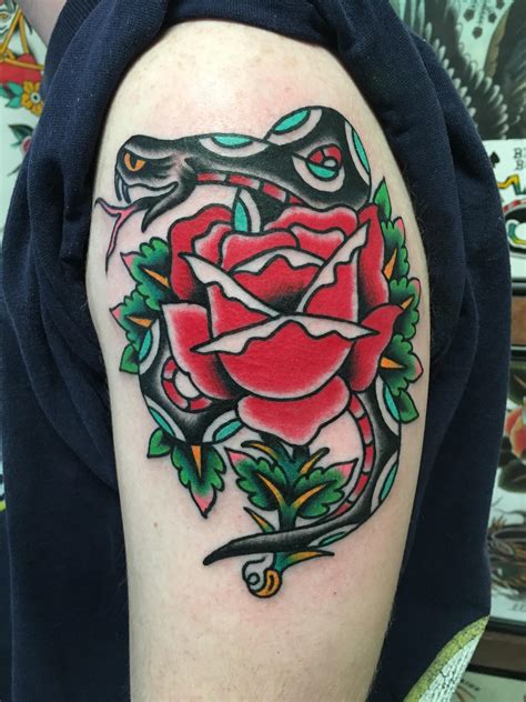 There are 421 snake tattoo rose for sale on etsy, and they cost $12.79 on average. First tattoo Snake and Rose done by Max Nance@Victory ...