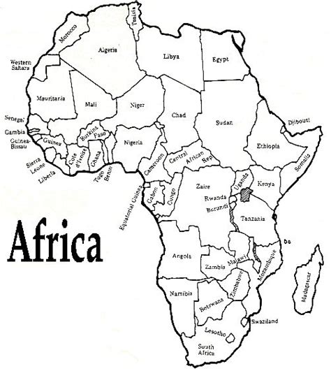 Free political, physical and outline maps of africa and individual country maps. Blank Outline Map Of Africa Printable