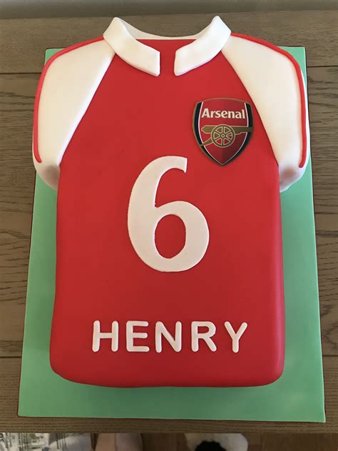 Arsenal Football Shirt Cake Football Party Cake Football Birthday Cake