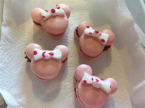 Try this chocolate ganache recipe as a filling for french macarons. Chocolate Ganache filled Minnie Mouse Macarons | Chocolate ...