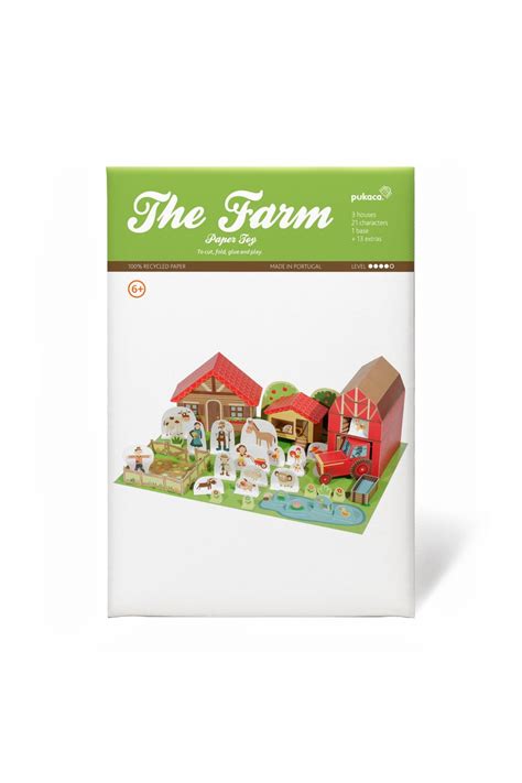 The Farm Paper Toy Paper Toy Diy Paper Craft Kit 3d Etsy