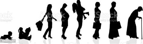 Vector Silhouette Generation Women Stock Illustration Download Image