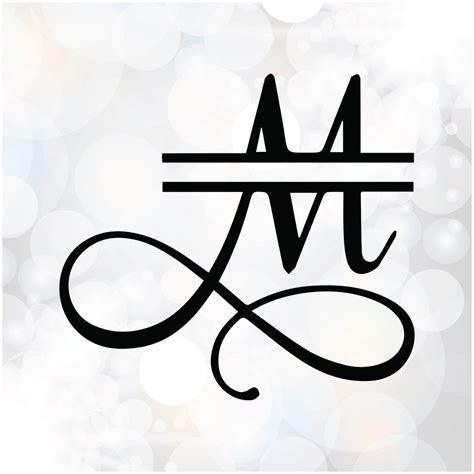 4736 Split D Monogram Svg For Silhouette