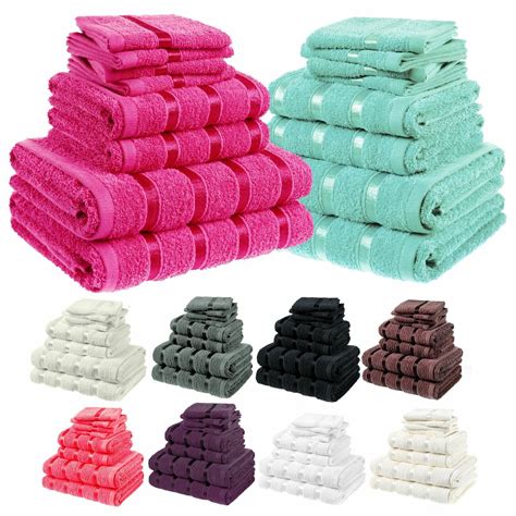 Asab 8 Pcs Bale Towel Set 100 Cotton Hand Bath Face Towels Bath Sheet