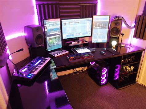 My Music Studio Featuring My Newly Finished Self Built Desk Gaming