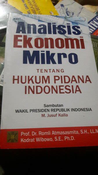 Jual Analisis Ekonomi Mikro Tentang Hukum Pidana Indonesia Di Lapak