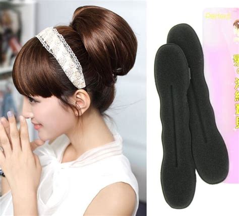 2 Pcs Large Magic Foam Sponge Hair Styling Donut Bun Maker Ebay