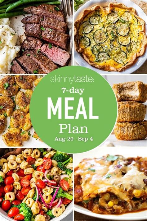 Skinnytaste 7 Day Healthy Meal Plan Aug 29 Sept 4