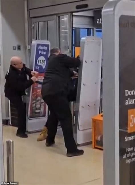 Moment Sainsburys Security Guards Catch Shoplifter Trying To Flee Store With Trends Now
