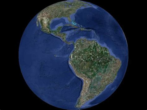 Planet Earth Globe Animation Rotation 360 Degrees Inclination 0