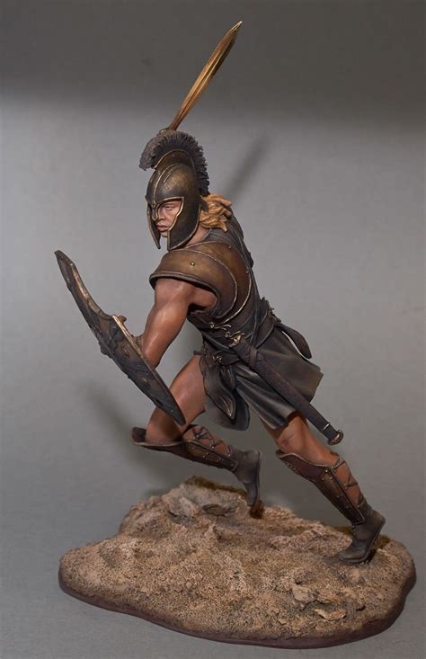 Greek Hero Achilles With Sword Running Virtual Museum Of Historical