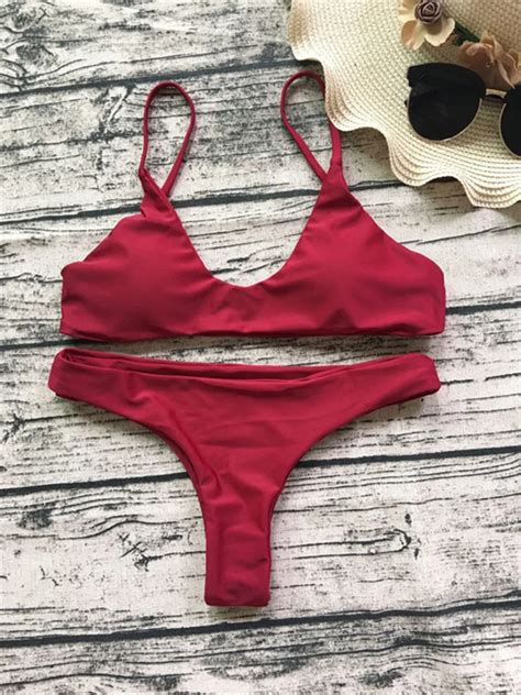 melphieer wine red bikini women swim sexy brazilian bikini set padded push up swimwear vintage