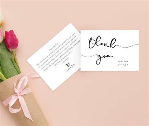 Printable Thank You Card Digital Thank You Card Instant Etsy