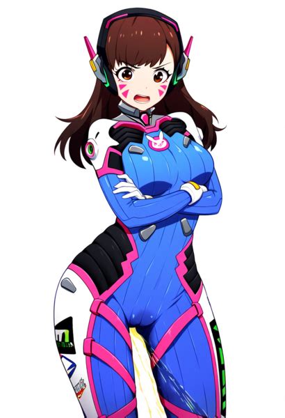 d va overwatch anime adult tight suit cameltoe front view peeing peeing s 2008678425
