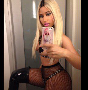 Nicki Minaj S Halloween Cop Costume Fishnet Tights And Leather Thong
