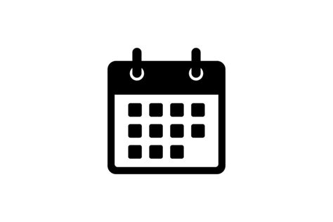 Calendar Vector Icon Calendar Black Icon Isolated