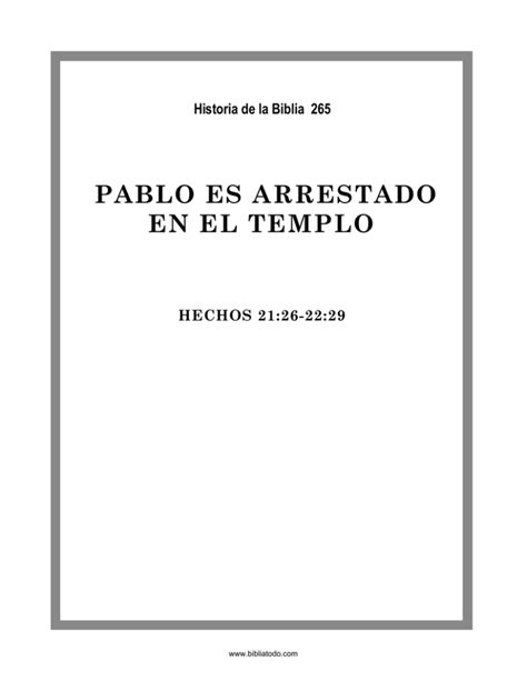 Pablo Es Arrestado En El Templo