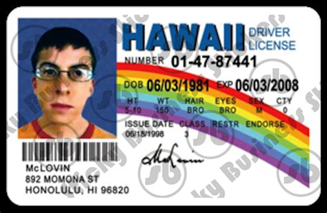 Superbad Mclovin Id Hawaii Drivers License 3 Inch Vinyl Etsy Singapore