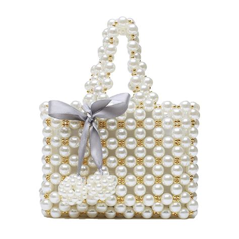 Pearl Beaded Handbags Material Set Pearl Handbags For Women Girls Diy