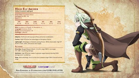 Goblin Slayer Character Stat Cards Funimation Blog