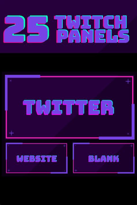 Twitch Panels 25 Cute Panels Purple Twitch Graphics Custom Panels