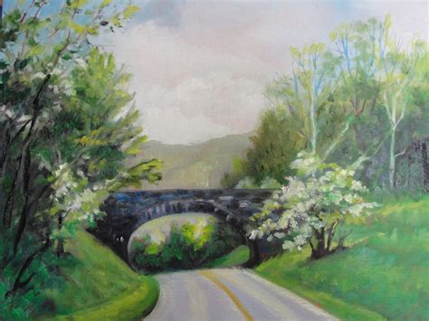 Blue Ridge Daily Painter Janet Wimmer Spring On The Parkway