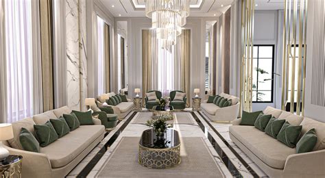 Entrance Majlis Living Area Qatar Villa Project On Behance