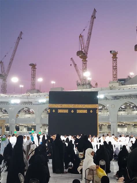 Makkah, Saudi Arabia, 2022 - Muslim Pilgrims at The Kaaba in The Haram
