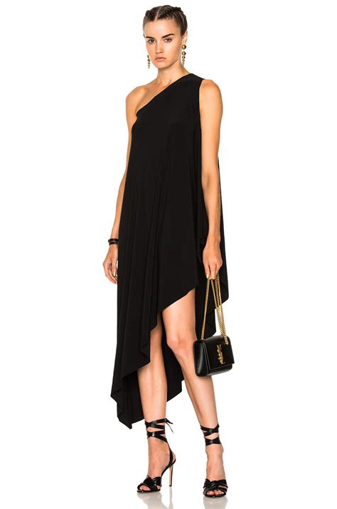 Lyst Norma Kamali One Shoulder Diagonal Dress In Black