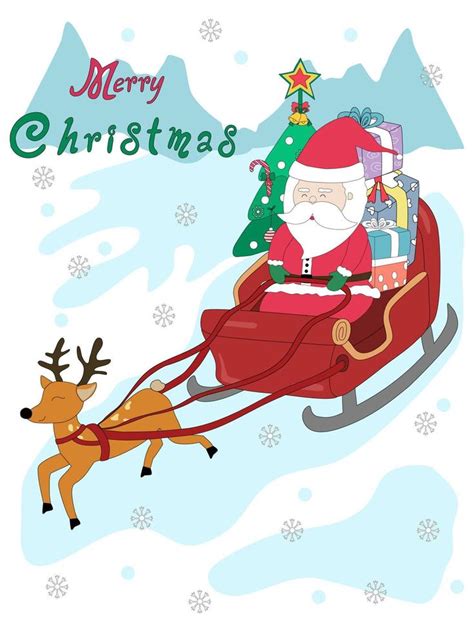 Merry Christmas With Santa Claus Collection 3794687 Vector Art At Vecteezy
