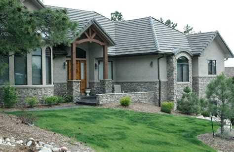 Stacked stone can also be used to highlight the exterior of a home or building, such as around a front door, chimney or on columns. Peak Stucco and Stone Website :|: Retrofitting Stone and ...