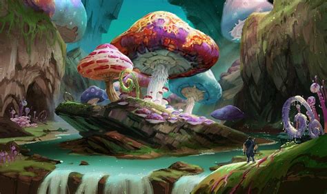 Giant Mushrooms By Avant Choi Imaginarymindscapes Fantasy Art