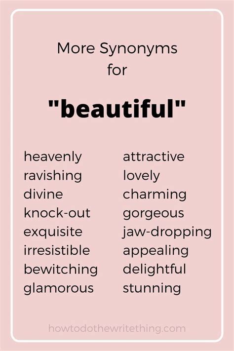 More Synonyms For Beautiful Use This Word Instead Of Beautiful