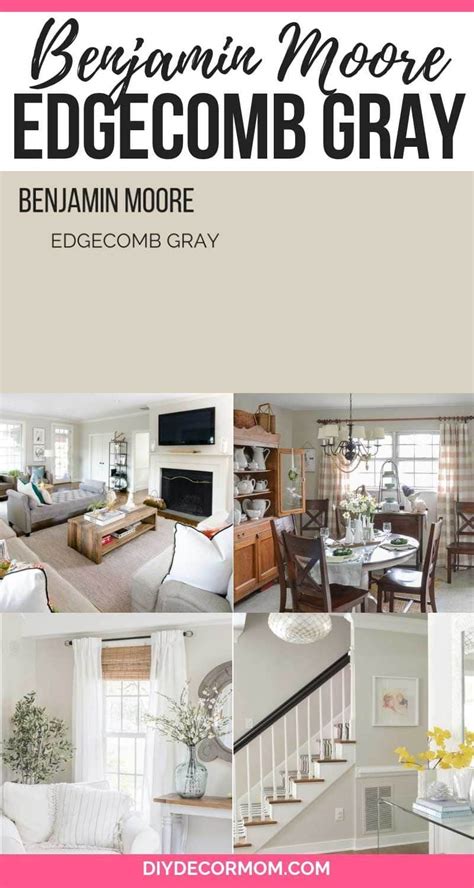 Discover the undertones in this light gray paint color and learn how it can act in your room. Edgecomb Gray: The Perfect Greige Paint Color - DIY Decor Mom