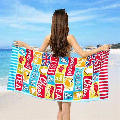 high quality active printing girlsanddollor series microfiber fabric beach towels bath towels no