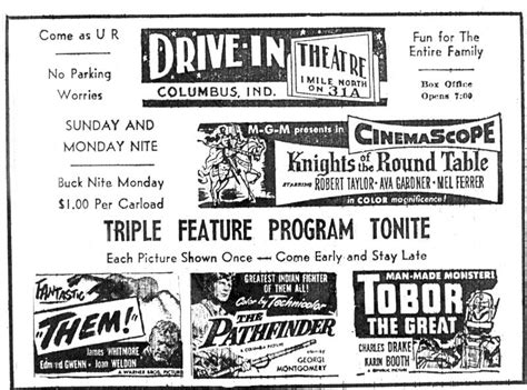 drive in movie ads 1960s