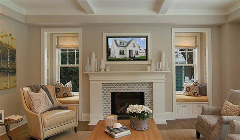 25 Fireplace Mantels With Windows On Each Side And Window Seats Or Doors