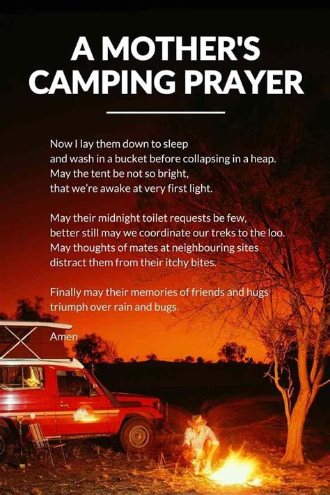 A Mothers Camping Prayer Prayers Camping Mother