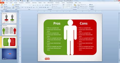 Free Pros And Cons Powerpoint Template Free Powerpoint