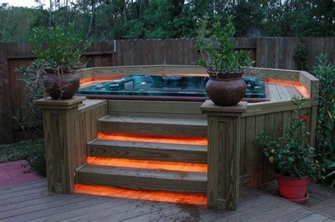 Irresistible Hot Tub Spa Designs For Your Backyard Deque Para