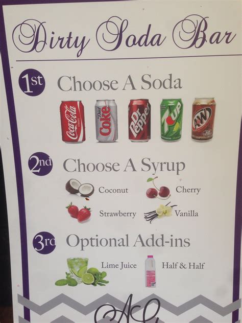 Dirty Soda Bar Super Cute Idea For A Wedding Reception Just Have The