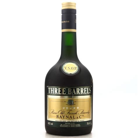 Three Barrels Vsop French Brandy Whisky Auctioneer