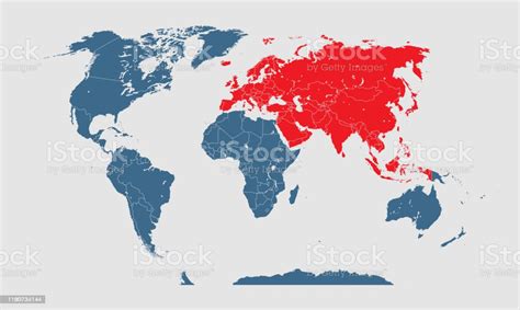 Vetores De Mapa Global Do Mundo Vetor E Modelo Eurasia E Mais Imagens